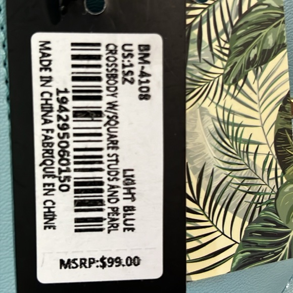 NWT Badgley Mischka Crossbody Faux Pearl Studded Accents - Picture 5 of 15